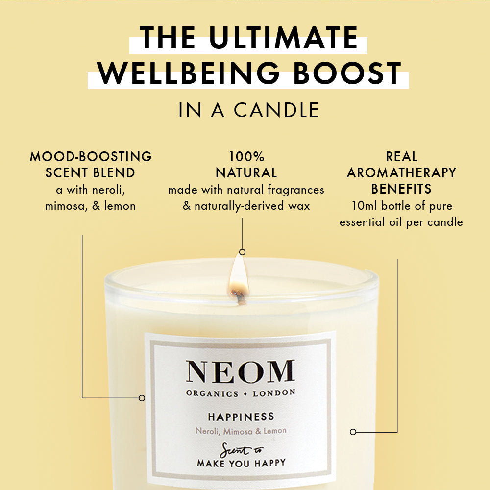 Happiness Scented Candle (1 Wick) | NEOM Wellbeing US