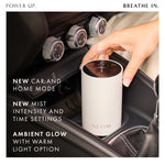 NEOM pod mini+ 'NEW CAR AND HOME MODE. NEW MIST INTENSITY AND TIME SETTINGS. AMBIENT GLOW WITH WARM LIGHT OPTION'
