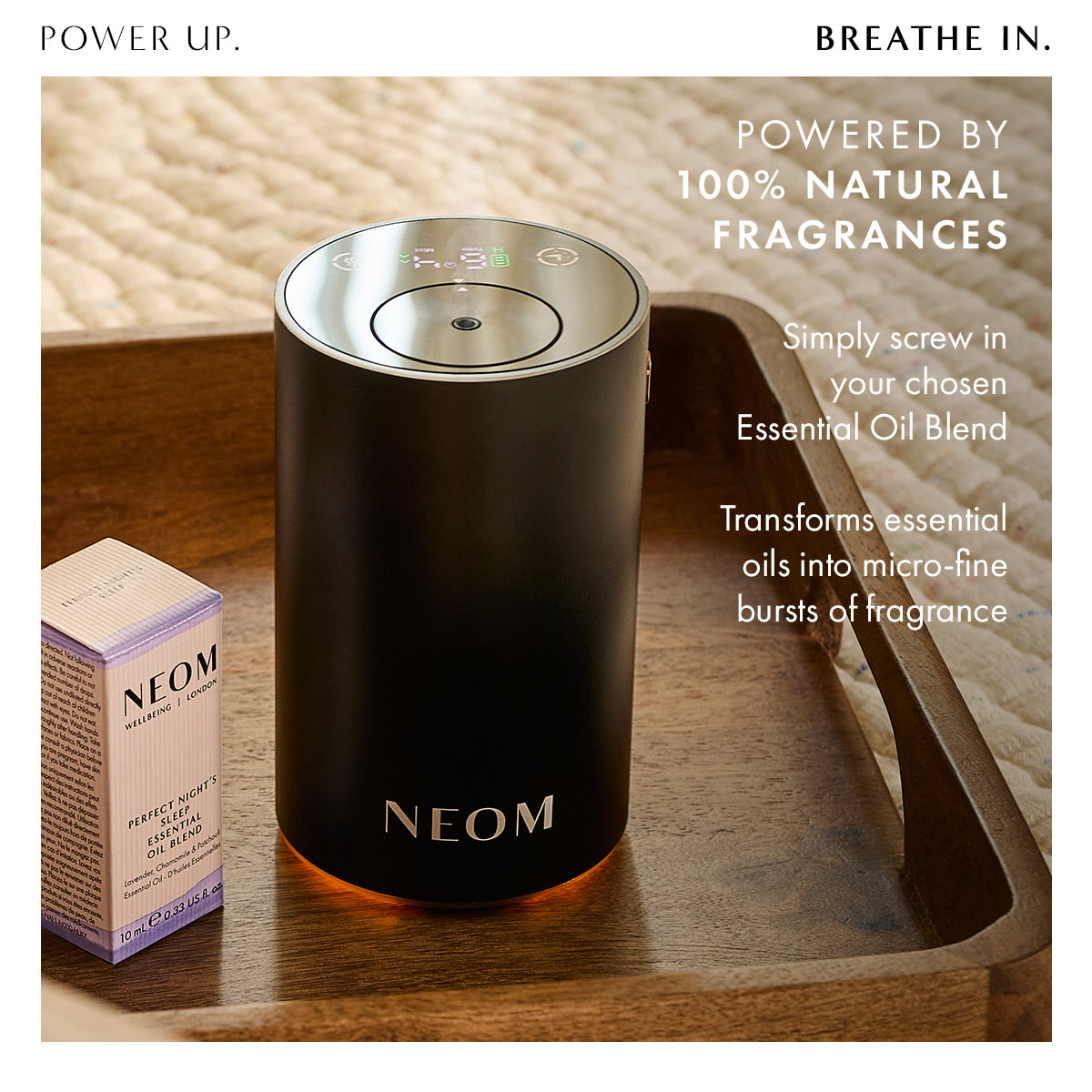 Wellbeing Pod Mini+ Waterless Essential Oil Diffuser in Black