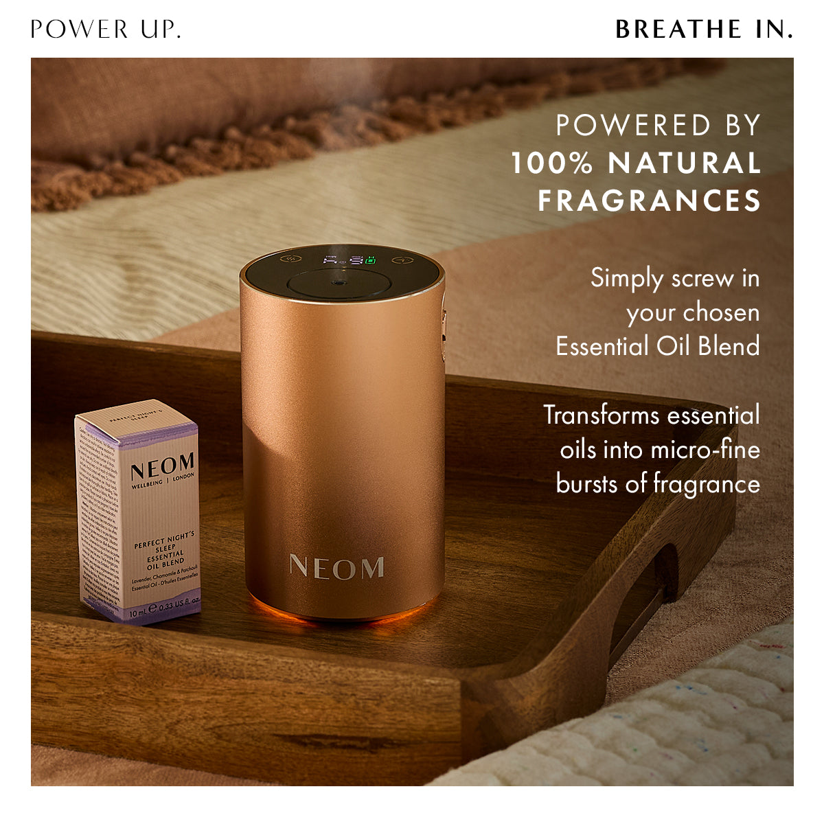 Wellbeing Pod Mini+ Waterless Essential Oil Diffuser in Rose Gold