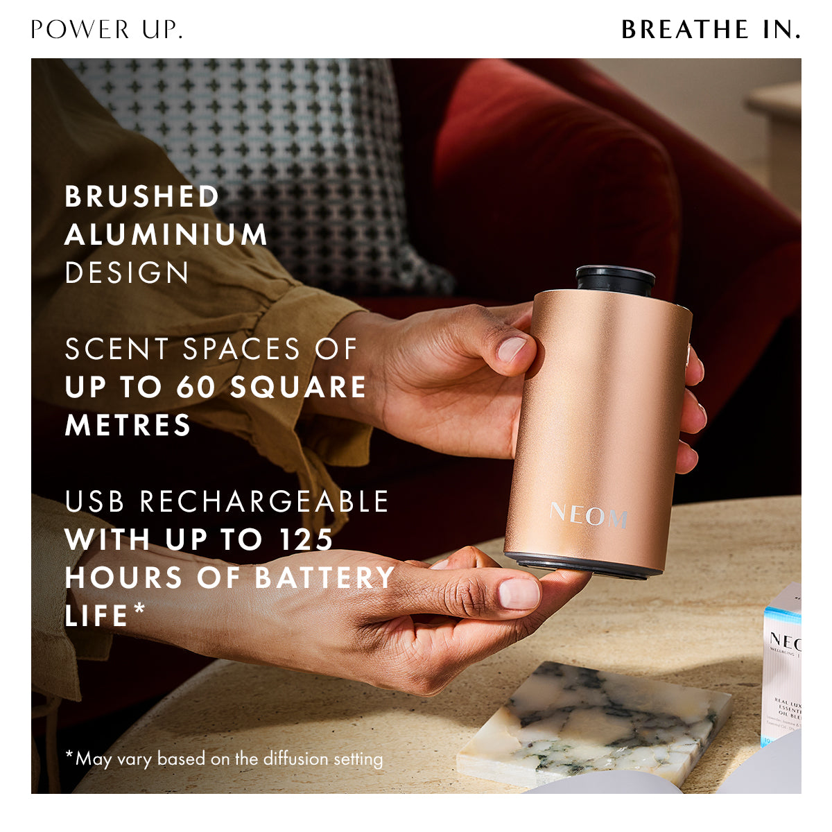 Wellbeing Pod Mini+ Waterless Essential Oil Diffuser in Rose Gold