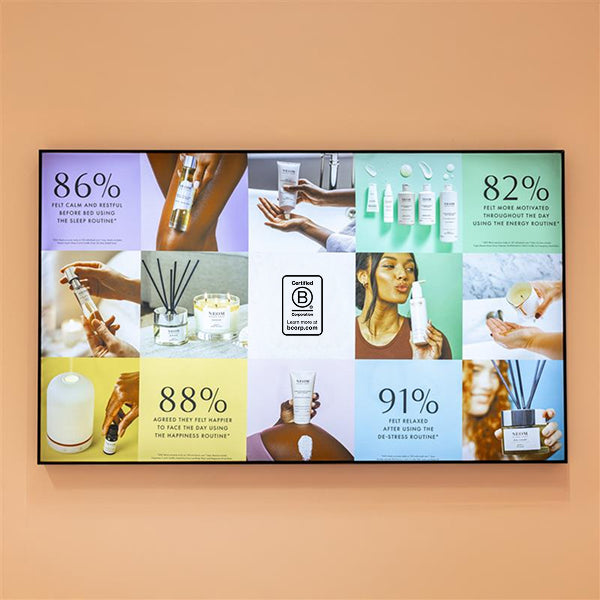 NEOM Photo gallery with Certified B Corporation. Learn more at bcorp.com