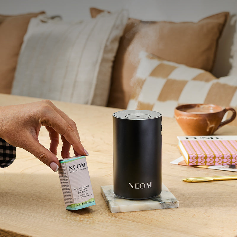 Neom Wellbeing Pod Mini+ Waterless Essential Oil Diffuser Black Neom Wellbeing Pod Mini+ Waterless Essential Oil Diffuser Black