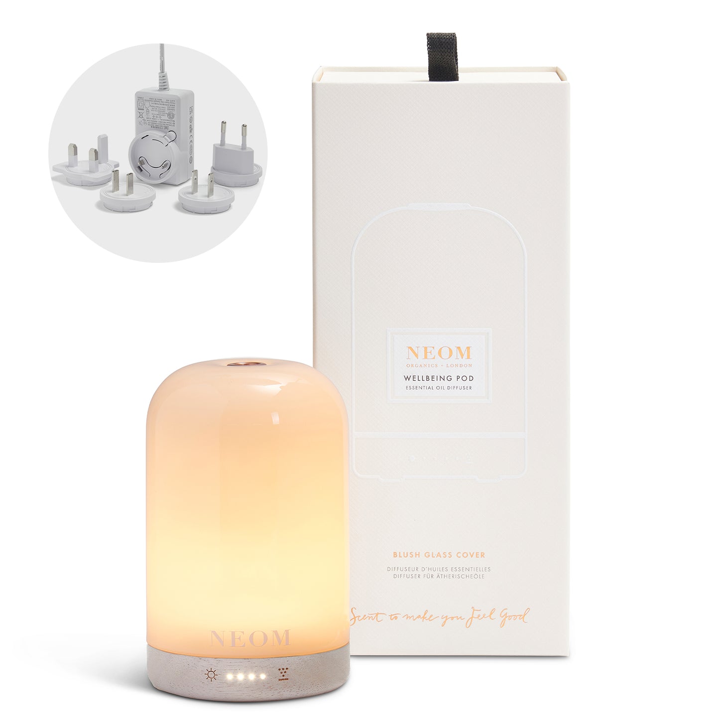 Wellbeing Pod Essential Oil Diffuser With Blush Cover