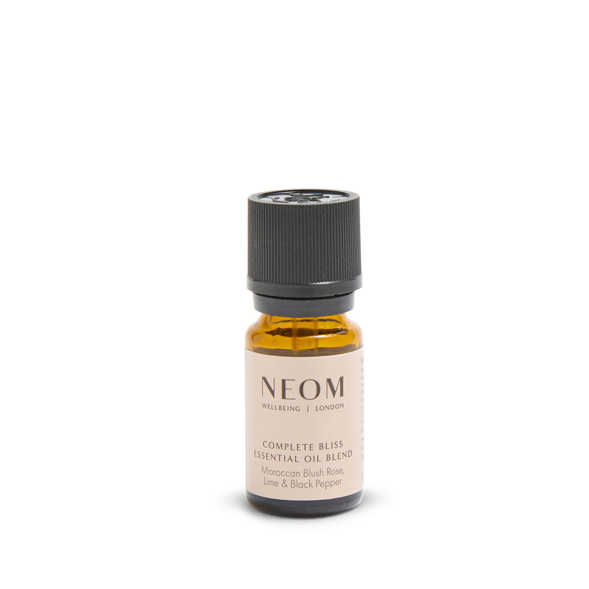 NEOM essential oil blend bottle on a white background