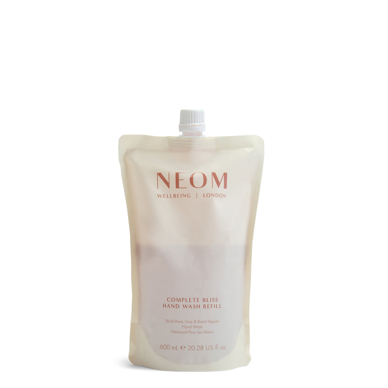 NEOM hand wash refill pouch on a white background