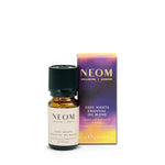 Neom Cosy Nights essential oil blend with packaging on a white background