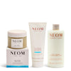 NEOM real luxury body scrub, magnesium body butter and body wash