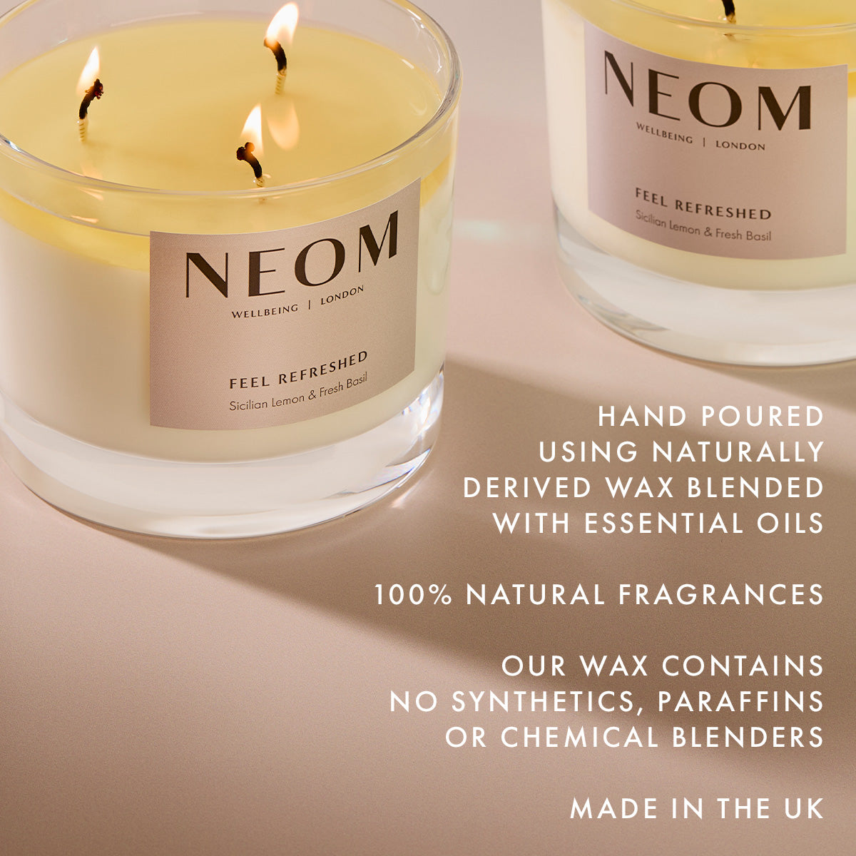 Feel Refreshed Scented Candle (3 Wick) | NEOM Organics US