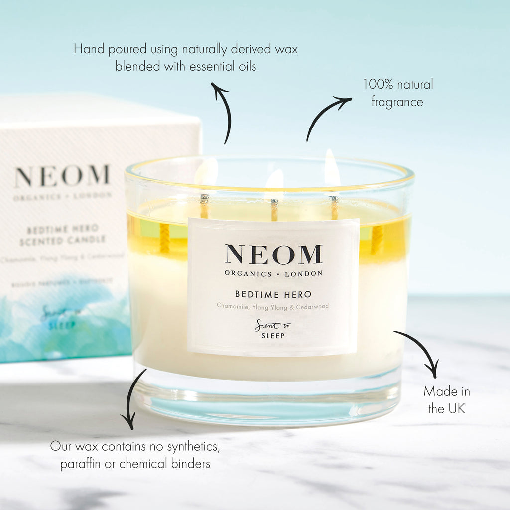 Bedtime Hero Scented Candle (3 Wick) | NEOM Wellbeing US