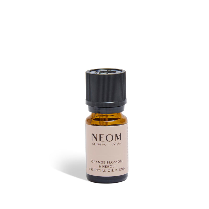 NEOM essential oil bottle on a white background