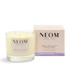 NEOM scented candle with packaging on a white background