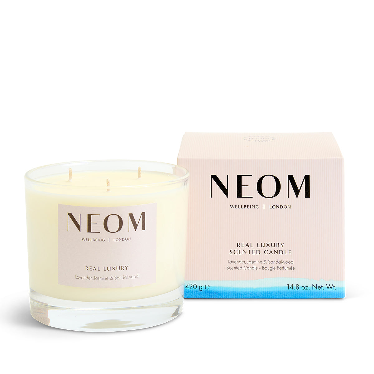 新品　箱付き　未使用　NEOM キャンドル 420g Real Luxury Scented Candle (3 Wicks) | NEOM Organics US