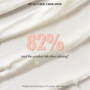 Creamy product texture background. Text reads: ‘Not just a wash, a mood switch! 82% said the product felt ultra calming*’. Small print: ‘*Independent blind study on 74 people, after initial use.’”