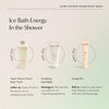 Three-step energizing shower routine: Super Shower Power Body Wash, Energizing Hand Balm, and Energy Pen