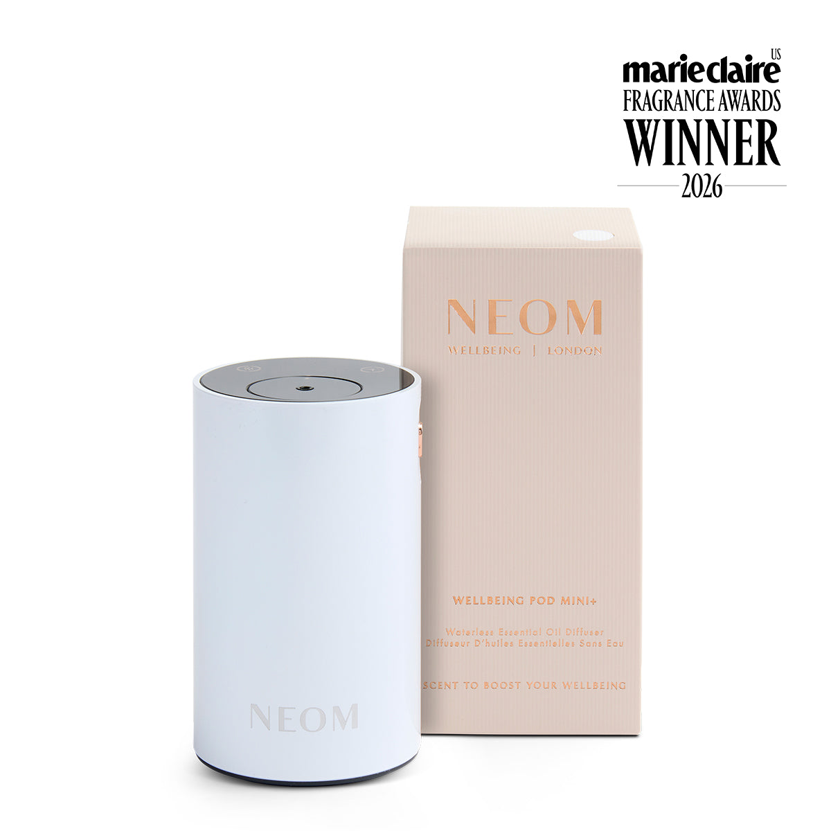 Pod mini ホワイト Wellbeing Pod Mini+ Waterless Essential Oil Diffuser in White