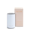 NEOM white pod mini with rectangular box on a white background
